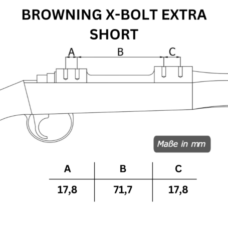 browning x-bolt extra short Lochabstände der Picatinny Stahl-Schiene