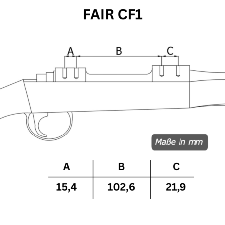 FAIR CF1 Lochabstände der Picatinny-Stahl-Schiene