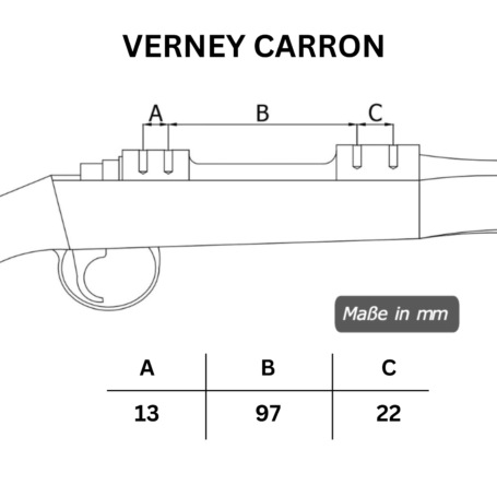 Verney Carron Lochabstände der Picatinny-Stahl-Schiene