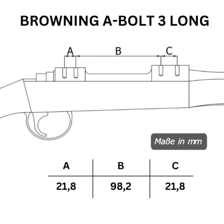 browning a-bolt long Lochabstände bei der picatinny Schiene